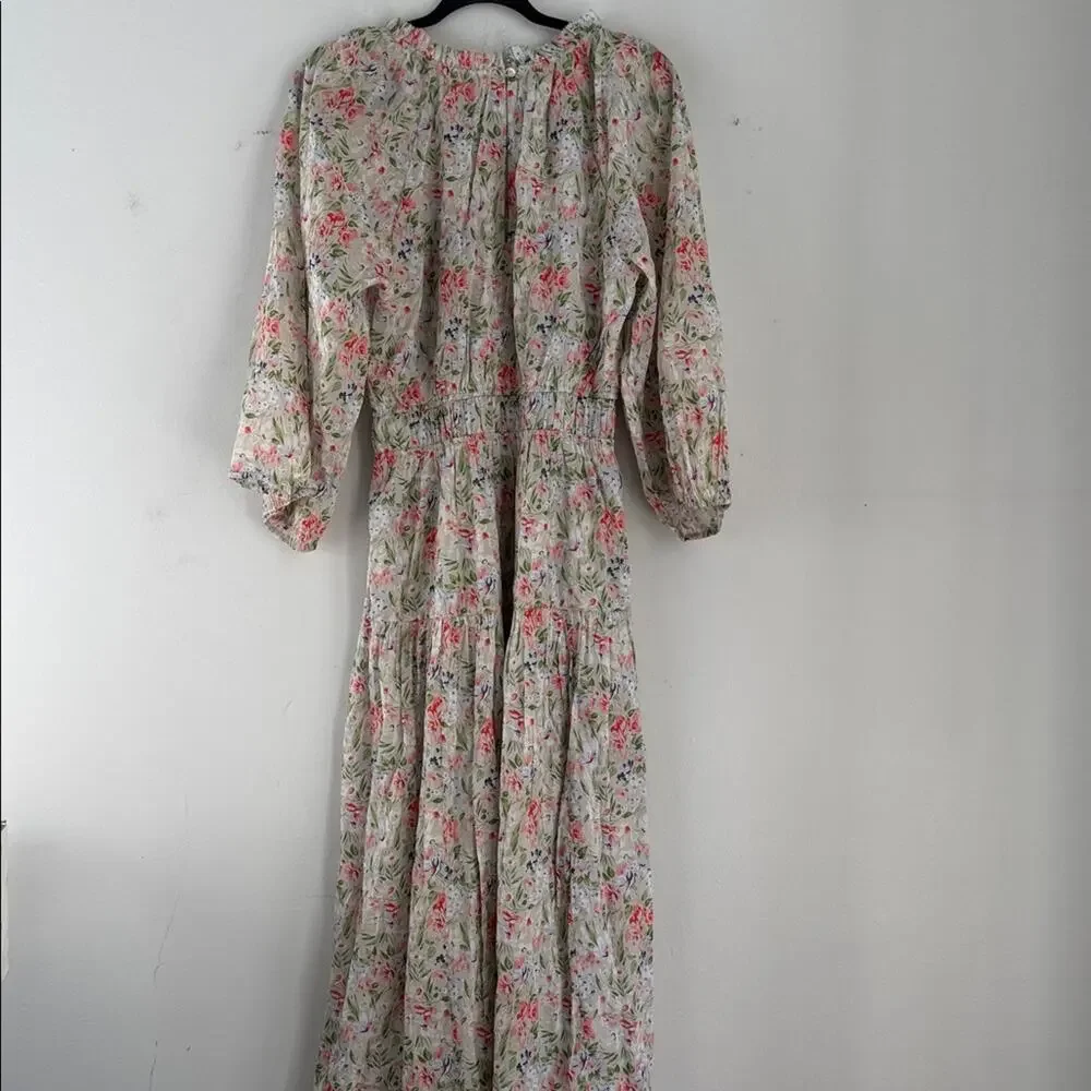The Great floral print scoop neck balloon sleeve maxi dress sz 2 - Picture 9 of 9